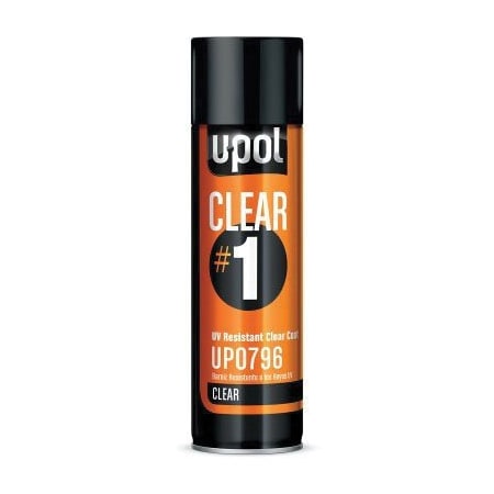 U-Pol CLEAR ONE 450ML AEROSOL PRINTED TIN, Can UP0796